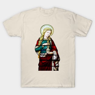 Saint Mary Magdalene Stained Glass Window T-Shirt